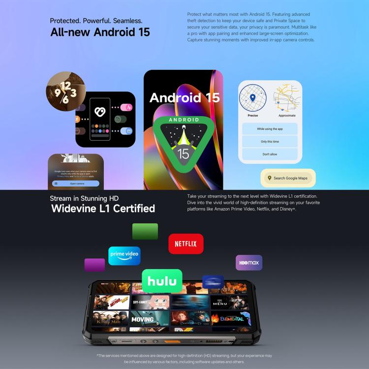 Ulefone Armor 34 Pro+ Projector, 16GB+512GB, Night Vision, IP68/IP69K Rugged Phone, 6.95 inch Android 15 MediaTek Dimensity 7400X Octa Core, Network: 5G, NFC, OTG, Armor 34 Pro+