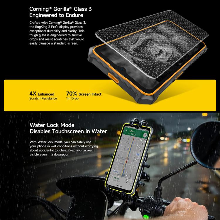 Ulefone RugKing 3 Pro, 8GB+128GB, IP68/IP69K Rugged Phone, 6.56 inch Android 15 Unisoc T7250 Octa Core, Network: 4G, NFC, OTG, RugKing 3 Pro, 8GB+128GB