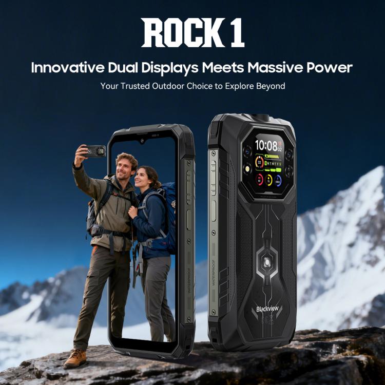 Blackview ROCK 1 Rugged Phone, 8GB+256GB, 6.56 inch Android 16 MT6769V/CB Helio G81 Octa Core, Network: 4G, OTG, NFC, ROCK 1 8GB+256GB