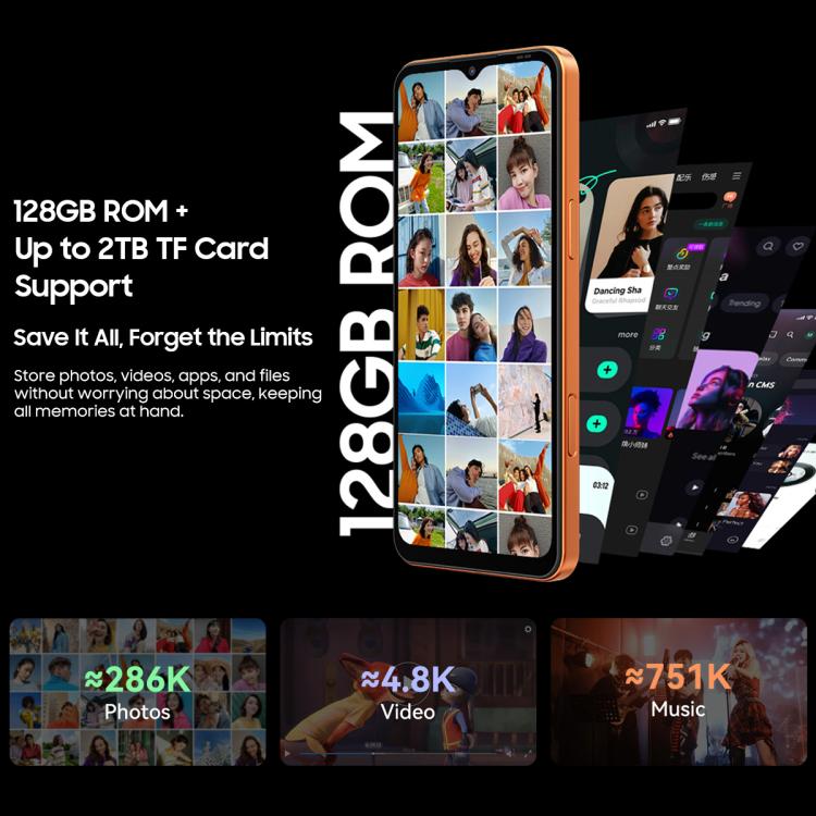 Blackview WAVE 7C, 4GB+128GB, 6.56 inch Android 16 Unisoc UMS312 Tiger T310 Quad Core, Network: 4G, OTG, 4GB+128GB