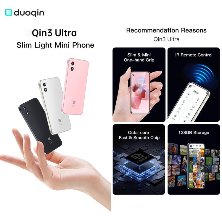 Duoqin QIN3 Ultra Global, 6GB+128GB, 5.05 inch Android 13 UniSoc T606 Octa Core, Network: 4G, Support Google Play