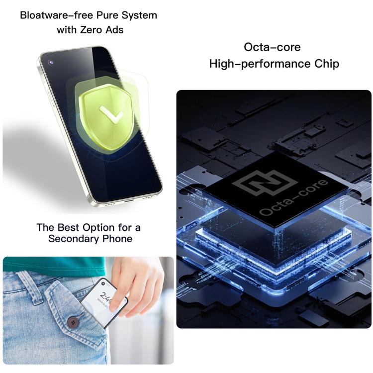 Duoqin QIN3 Ultra Global, 6GB+128GB, 5.05 inch Android 13 UniSoc T606 Octa Core, Network: 4G, Support Google Play