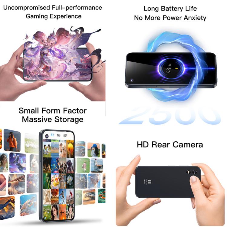 Duoqin QIN3 Ultra Global, 6GB+128GB, 5.05 inch Android 13 UniSoc T606 Octa Core, Network: 4G, Support Google Play