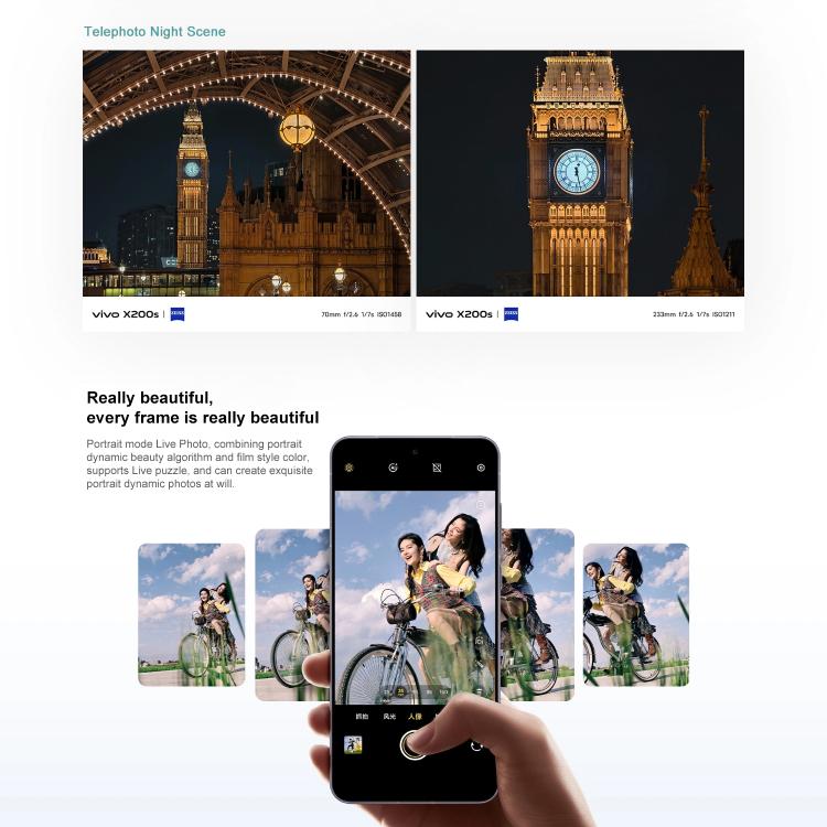 vivo X200s, 12GB+512GB, Face ID / 3D Ultrasonic Fingerprint, 6.67 inch OriginOS 5 / Android 15 Dimensity 9400+ Octa Core, OTG, NFC, Network: 5G, Support Google Play, 12GB+512GB