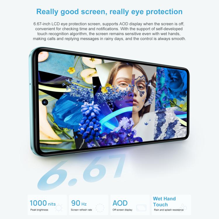 HUAWEI Enjoy 80, 8GB+128GB, Side Fingerprint, 6.67 inch HarmonyOS 4.0, OTG, Not Support Google Play, 8GB+128GB