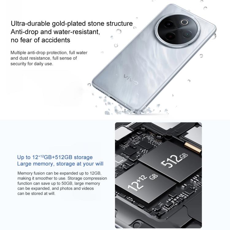 vivo Y300 Pro+, 12GB+256GB, Face ID / Screen Fingerprint, 6.77 inch Android 15 OriginOS 5 Snapdragon 7s Gen 3 Octa Core, OTG, NFC, Network: 5G, 12GB+256GB