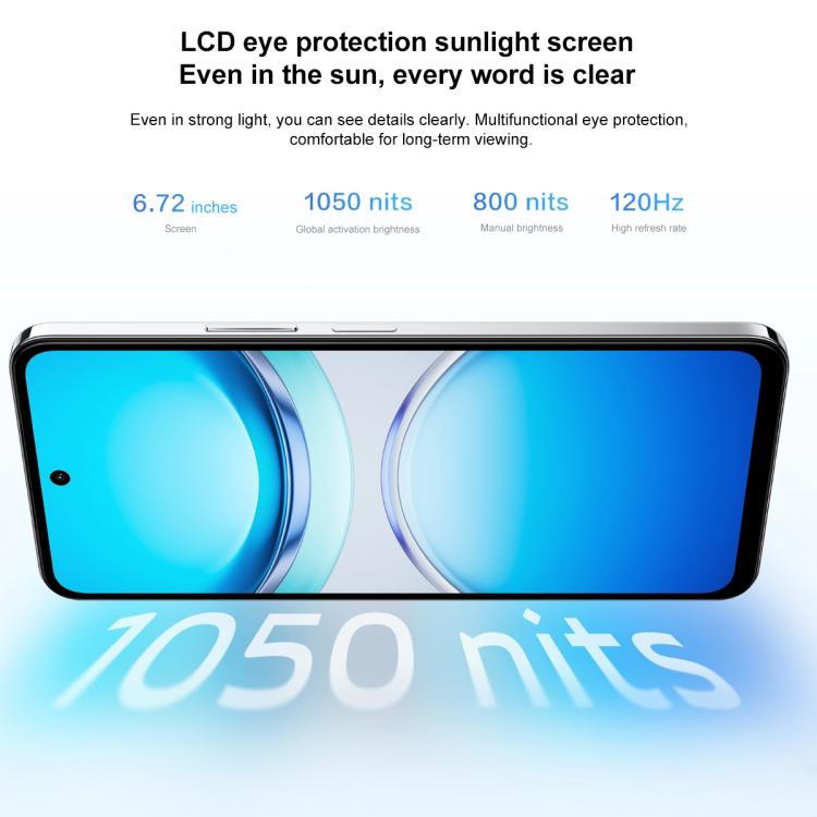 vivo Y300t, 12GB +512GB, Face ID / Side Fingerprint,  6.72 inch Android 15 OriginOS 5 Dimensity 7300 Octa Core, OTG, NFC, Network: 5G, 12GB +512GB