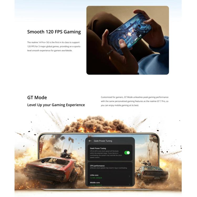 Realme 14 Pro+, 12GB+512GB, Screen Fingerprint Identification, 6.83 inch Realme UI 6.0 Snapdragon 7s Gen 3 Octa Core, NFC, Network: 5G, Realme 14 Pro+, 12GB+512GB, 12GB+512GB