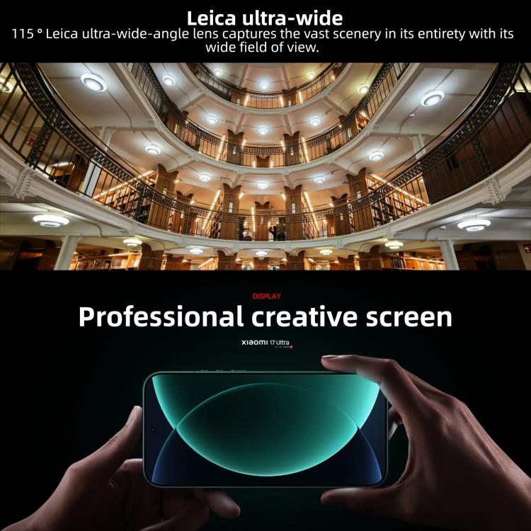 Xiaomi 17 Ultra, 16GB+1TB, 3D Ultrasonic Fingerprint, 6.9 inch Xiaomi HyperOS 3 Snapdragon 8 Elite Gen 5 Octa Core, NFC, Network: 5G, 16GB+1TB