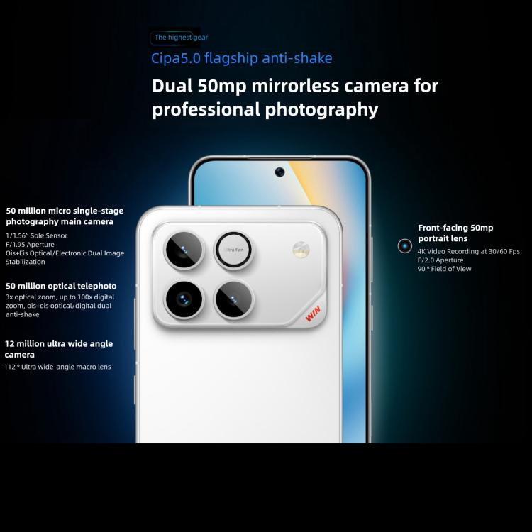 Honor WIN, 12GB+512GB, 3D Ultrasonic Fingerprint, 10000mAh Battery, 6.83 inch MagicOS 10.0 / Android 16 Snapdragon 8 Elite Gen 5 Octa Core, Network: 5G, NFC, OTG, 12GB+512GB
