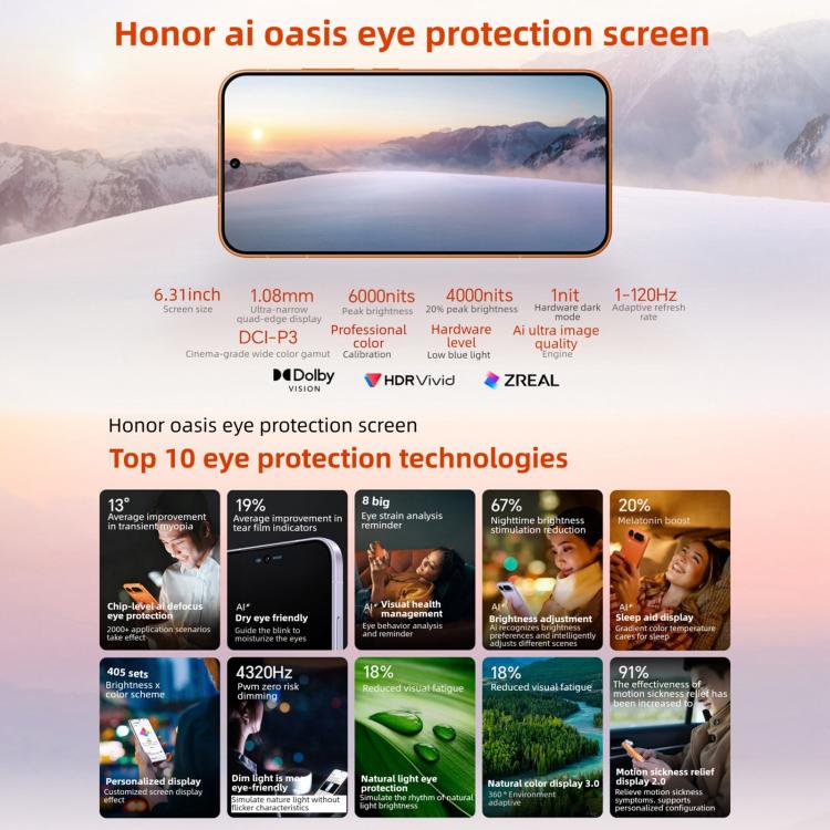 Honor Magic8 Pro Air, 16GB+512GB, Screen Fingerprint, 6.31 inch MagicOS 10.0 / Android 16 Dimensity 9500 Octa Core, Network: 5G, NFC, OTG, 16GB+512GB