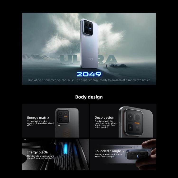 vivo iQOO 15 Ultra, 16GB+1TB, Ultrasonic 3D Fingerprint, 6.85 inch Android 16 OriginOS 6 Snapdragon 8 Elite Gen 5 Octa Core, OTG, NFC, Network: 5G, Support Google Play, 16GB+1TB