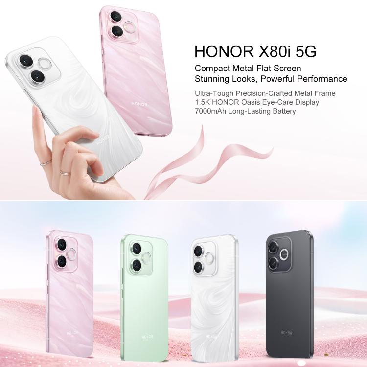 Honor X80i, 8GB+256GB, In-screen Fingerprint, 6.6 inch MagicOS 10.0 Android 16.0 Dimensity 6500 Elite Octa Core, Network: 5G, OTG, NFC, 8GB+256GB