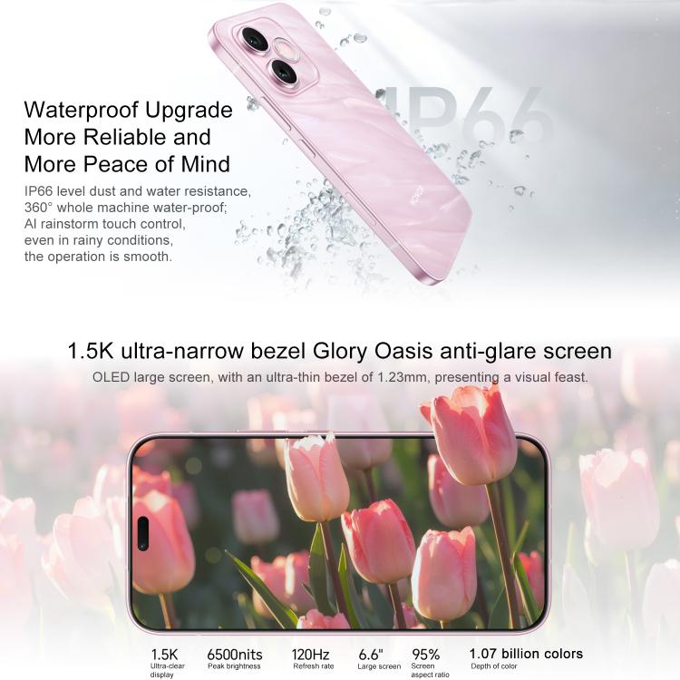 Honor X80i, 12GB+256GB, In-screen Fingerprint, 6.6 inch MagicOS 10.0 Android 16.0 Dimensity 6500 Elite Octa Core, Network: 5G, OTG, NFC, 12GB+256GB