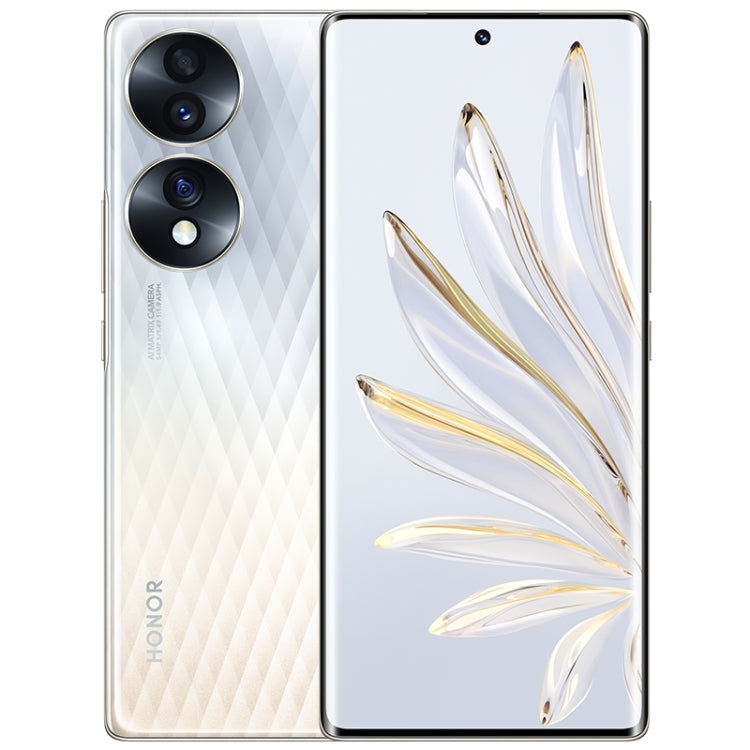 Triple Back Cameras, Screen Fingerprint Identification,  6.67 inch Magic UI 6.1 Qualcomm Snapdragon 778G Plus Octa Core up to 2.5GHz, Network: 5G, OTG, NFC, Not Support Google Play, Honor 70 5G 12GB+512GB