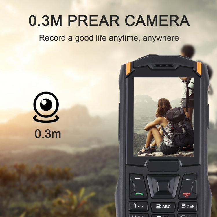 IP68 Waterproof Dustproof Shockproof, 2.4 inch, MTK6261D, 2500mAh Battery, SOS, FM, Dual SIM