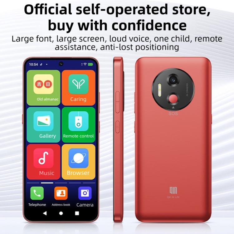 QIN L1 Global Elderly Smartphone, 6GB+128GB, 6.67 inch, Android MediaTek Helio G81 Octa Core, Network: 4G, Support Google Play