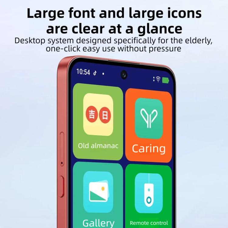 QIN L1 Global Elderly Smartphone, 6GB+128GB, 6.67 inch, Android MediaTek Helio G81 Octa Core, Network: 4G, Support Google Play