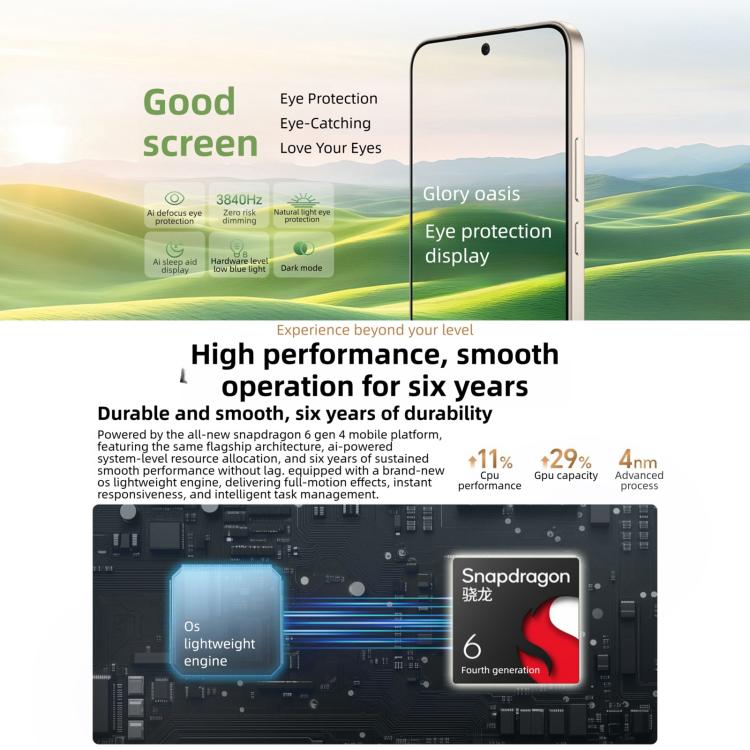 Honor X70 Updated Version, 12GB+256GB, Screen Fingerprint, 6.79 inch MagicOS 10.0 / Android 16 Snapdragon 6 Gen 4 Octa Core, Network: 5G, OTG, NFC, Support Google Play, 12GB+512GB