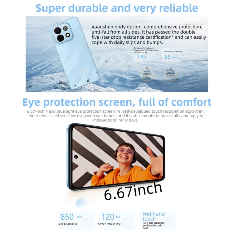 HUAWEI Enjoy 90 Plus, 8GB‌+256GB, Side Fingerprint, 6.67 inch HarmonyOS 6.0 Kirin 8000, OTG, Not Support Google Play, 8GB+256GB