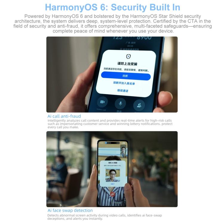 HUAWEI Enjoy 90 Plus, 8GB‌+256GB, Side Fingerprint, 6.67 inch HarmonyOS 6.0 Kirin 8000, OTG, Not Support Google Play, 8GB+256GB