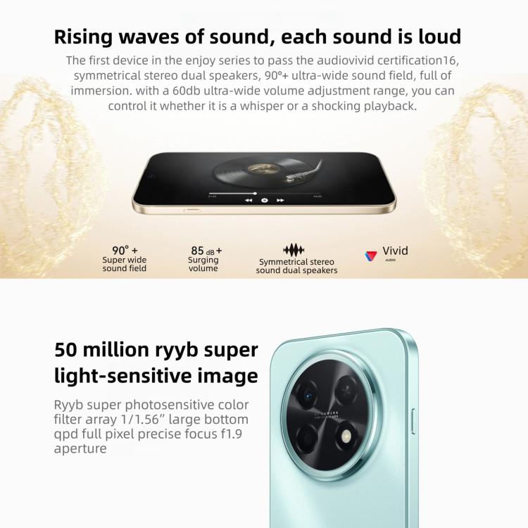 HUAWEI Enjoy 90 Pro Max, 8GB‌+256GB, Side Fingerprint, 6.84 inch HarmonyOS 6.0 Kirin 8000, OTG, Not Support Google Play, 8GB+256GB