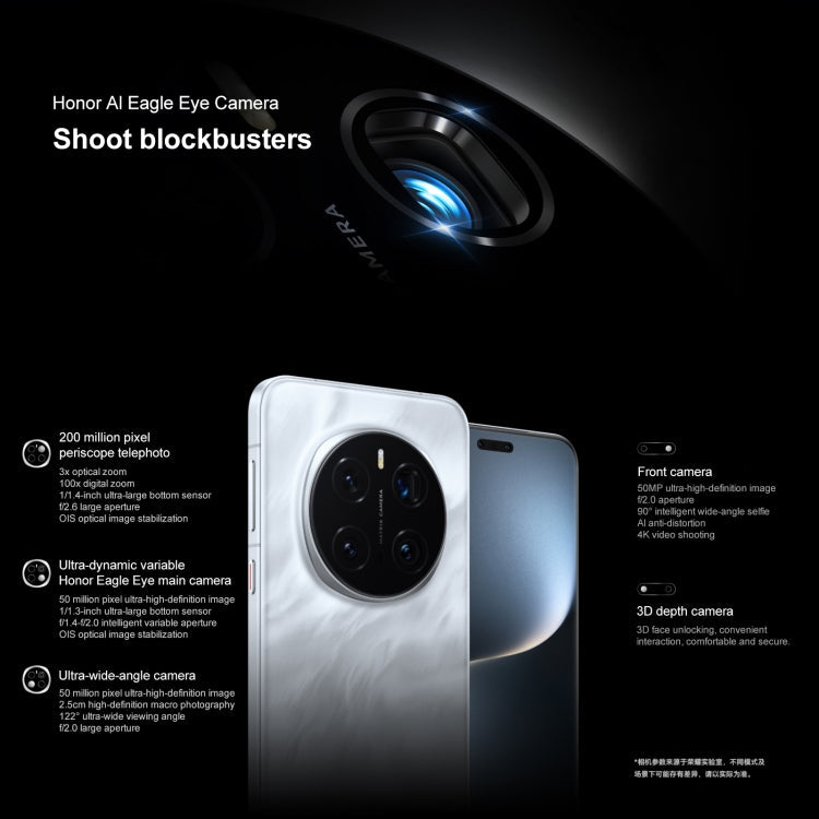 Honor Magic7 Pro, 16GB+512GB, Screen Fingerprint, 6.8 inch MagicOS 9.0 / Android 15 Snapdragon 8 Elite 3nm Octa Core, Network: 5G, NFC, OTG, Not Support Google Play, 16GB+512GB