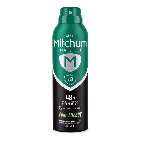 Mitchum Invisible 48hr Pure Energy Antiperspirant Deodorant Spray 200ml