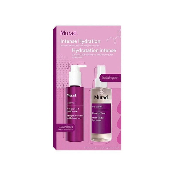 Murad Intense Hydration Duo Gift Set 148ml Prebiotic 4 in 1 Multi Cleanser + 177ml Hydrating Toner