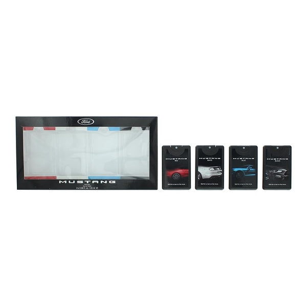 Mustang Ford Gift Set 20ml Red EDT + 20ml White EDT + 20ml Blue EDT + 20ml Black EDT