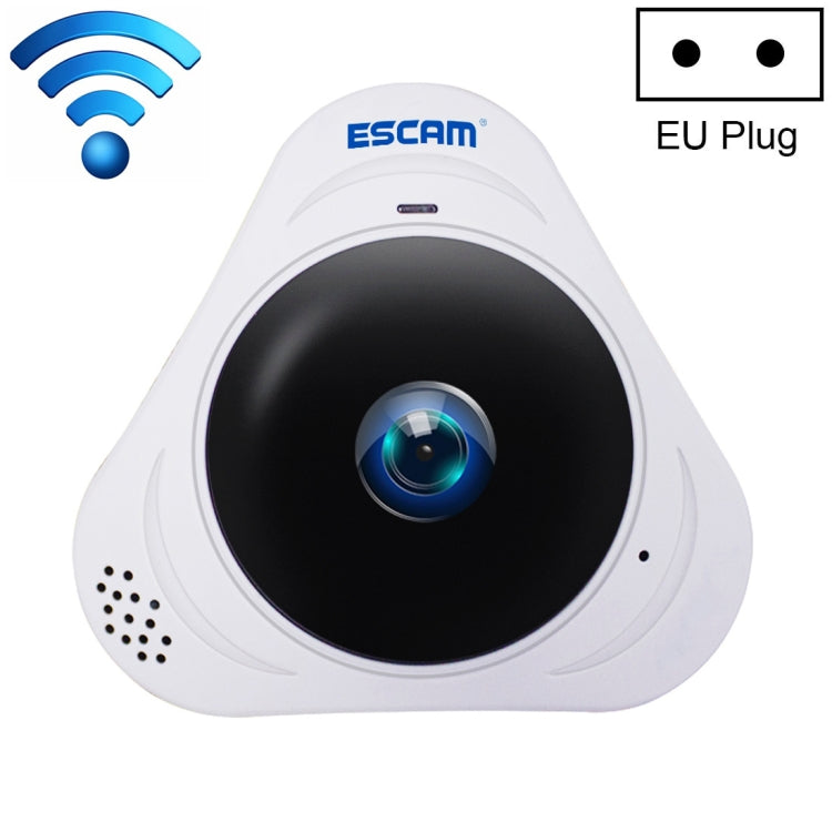 ESCAM Q8 960P 360 Degrees Fisheye Lens 1.3MP WiFi IP Camera, Support Motion Detection / Night Vision, IR Distance: 5-10m, AU Plug, Q8 UK Plug, Q8 US Plug, Q8  AU Plug, Q8 EU Plug
