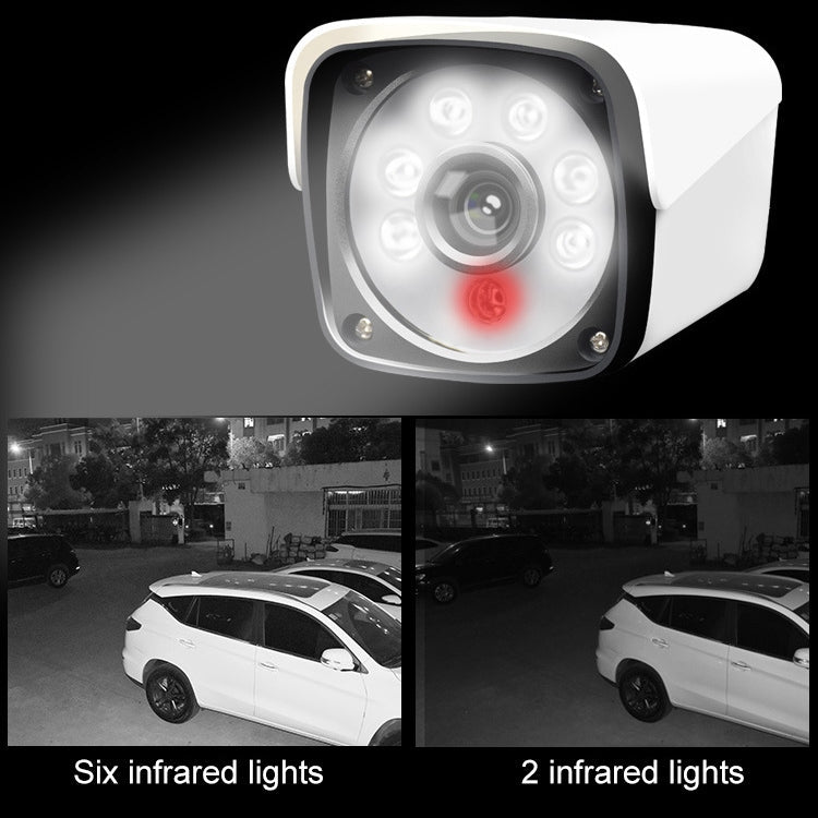 633H2 / A 1080P 3.6mm Lens CCTV DVR Surveillance System IP66 Weatherproof Indoor Security Bullet Camera with 6 LED Array, Support Night Vision, 633H2 / A White