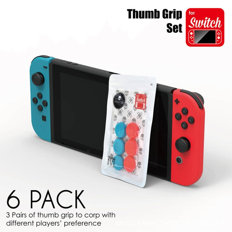 Left + Right Gamepad Rocker Cap Button Cover for Switch, For Switch(Red), For Switch(Black), For Switch(Blue + Magenta)