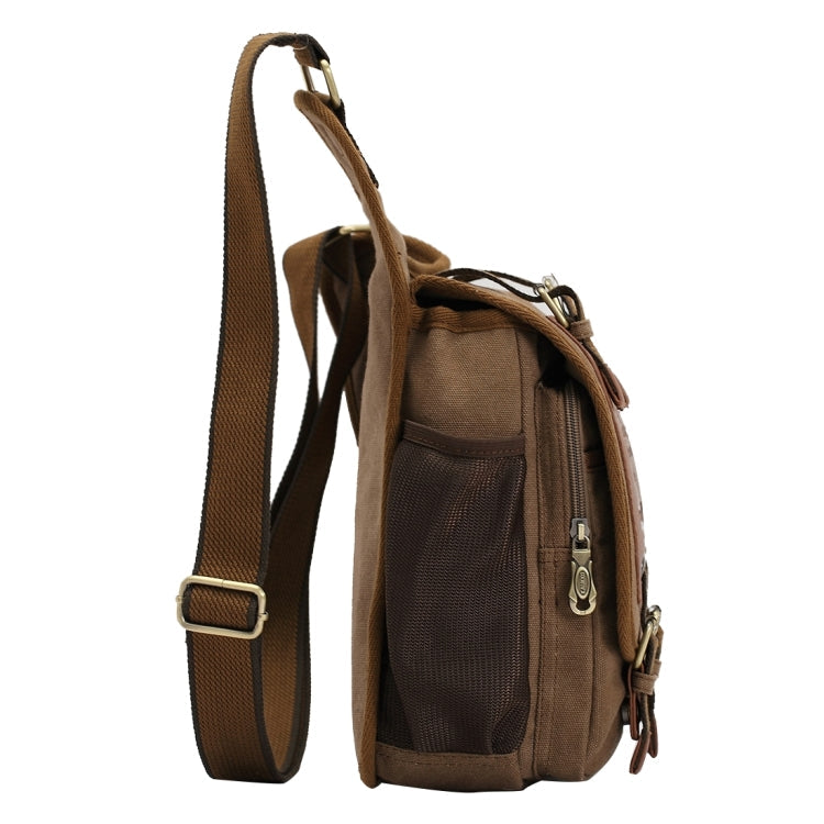 KAUKKO FH03 Retro Style Men Canvas Crossbody Bag Messenger Bag Outdoors Hiking Camping Bag, Size: 26 x 21 x 9 cm, KAUKKO FH03