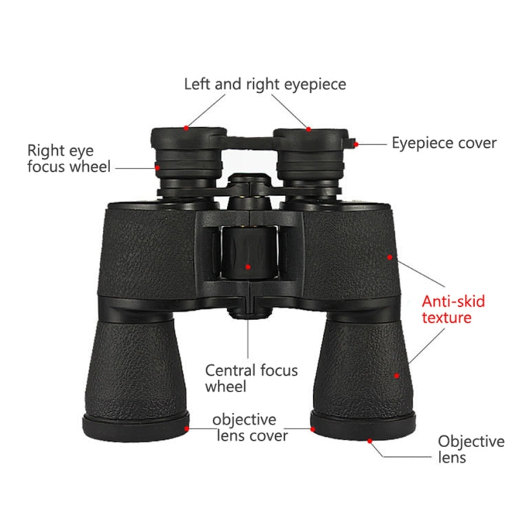 20x50 Powerful Outdoor High Definition High Times Zoom Binocular Telescope for Hunting / Camping, 20X50