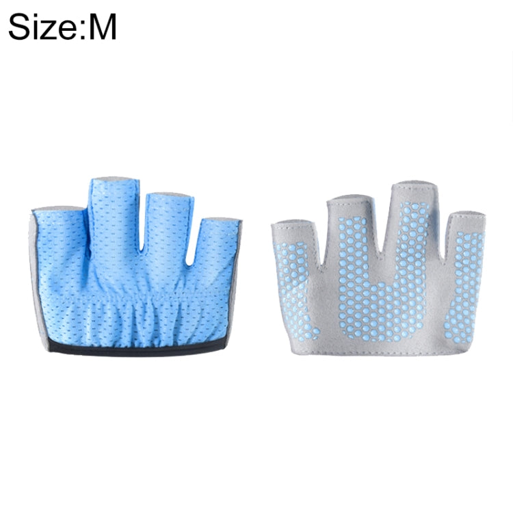 Half Finger Yoga Gloves Anti-skid Sports Gym Palm Protector, Size: M, Palm Circumference: 18cm, Size: M