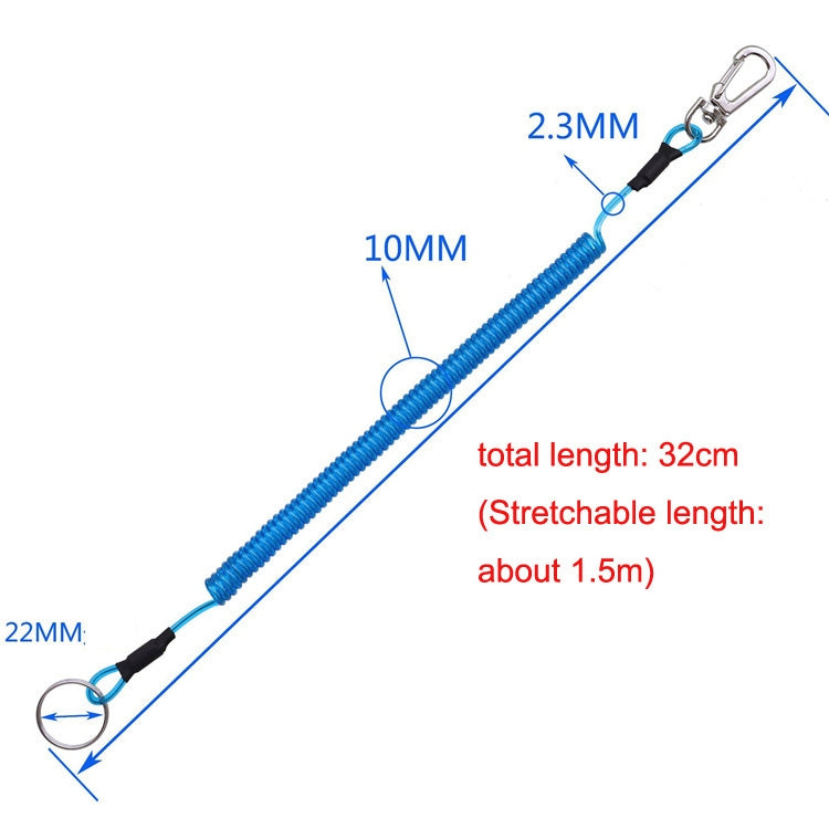 Outdoor Multi-functional Anti-lost Keychain TPU Spring Lanyard, Length: 32cm, Anti-lost Keychain (Grey), Anti-lost Keychain (Green)