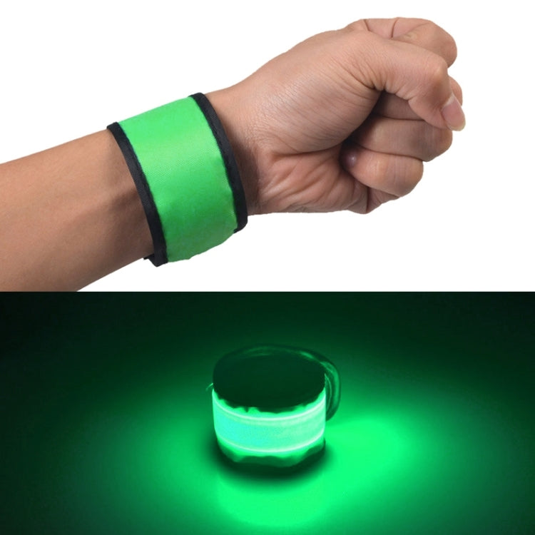 LED Luminous Slap Pat Circle Outdoors sports Wristband, Small, Size:26*4cm, 26x4cm Green