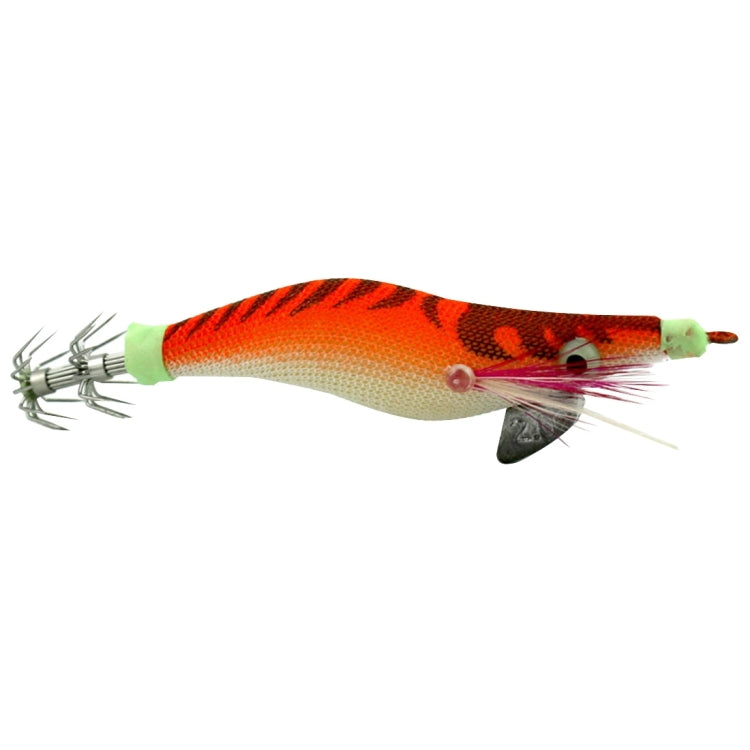 HENGJIA 8cm Plastic Hard Baits Squid Fishing Lures Decoy Wood Shrimp Baits, 1# (Magenta+Dark Red), 2# (Orange + Yellow), 3# (Yellow), 5# (Magenta), 6# (Orange)