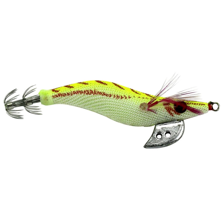 HENGJIA 8cm Plastic Hard Baits Squid Fishing Lures Decoy Wood Shrimp Baits, 1# (Magenta+Dark Red), 2# (Orange + Yellow), 3# (Yellow), 5# (Magenta), 6# (Orange)