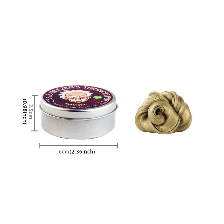 DIY Plasticine Slime Magnetic Rubber Mud Stress Reducer Anti-Anxiety Bouncing Putty Magic Clay Education Toy for Kids and Adults, Small Iron Box Size: 6x2.5cm