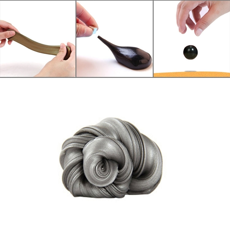 DIY Plasticine Slime Magnetic Rubber Mud Stress Reducer Anti-Anxiety Bouncing Putty Magic Clay Education Toy for Kids and Adults, Big Iron Box Size: 8x2.5cm
