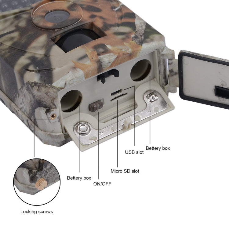 PR-100 1MP IP54 Waterproof IR Night Vision Security Hunting Trail Camera, Sunplus 1628 Program, 120 Degree Wide Angle,100 Degree PIR Sensing Angle, PR100