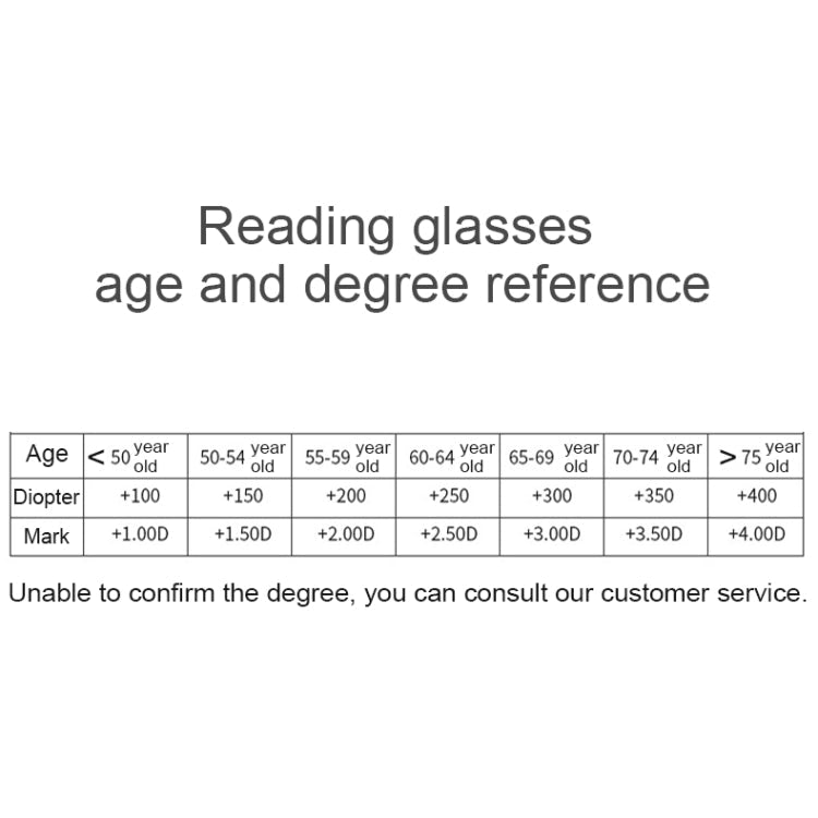 Rimless Anti Blue-ray Blue Film Lenses Presbyopic Glasses, +2.50D, +2.50D