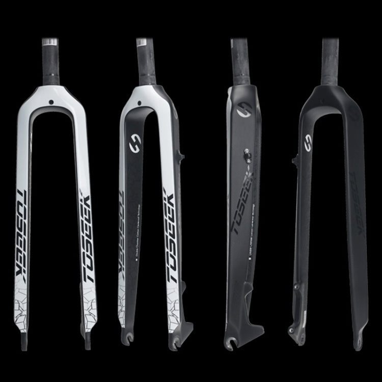 TOSEEK Ultra Light 26 Inch 385mm Mountain Bike Full Carbon Front Fork Straight Tube Disc Brake, 26 Inch 385mm