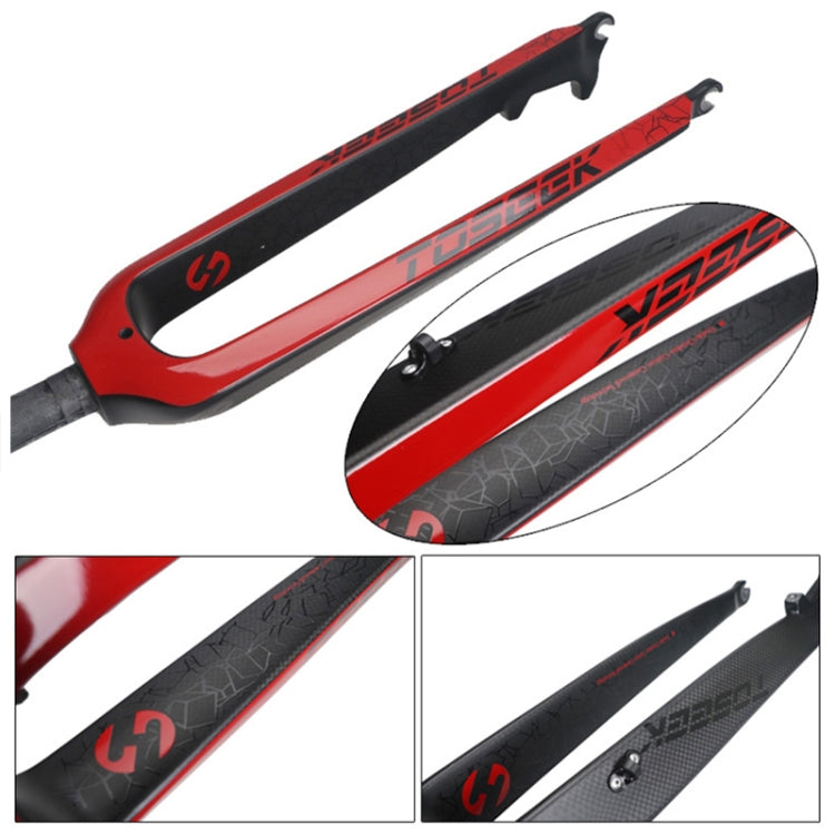TOSEEK Ultra Light 27.5 Inch 405mm Mountain Bike Full Carbon Front Fork Straight Head Tube Disc Brake, 27.5 Inch 405mm