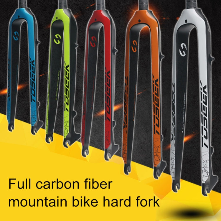TOSEEK Ultra Light 29 Inch 435mm Mountain Bike Full Carbon Front Fork Straight Head Tube Disc Brake, 29 Inch 435mm