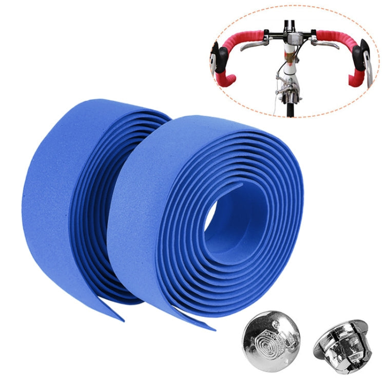 1 Pair Cycling Road Bike Sports Bicycle Cork Handlebar Tape Wrap + 2 Bar Plug, 2m White, 2m Yellow, 2m Black, 2m Pink, 2m Green, 2m Blue, 2m Red