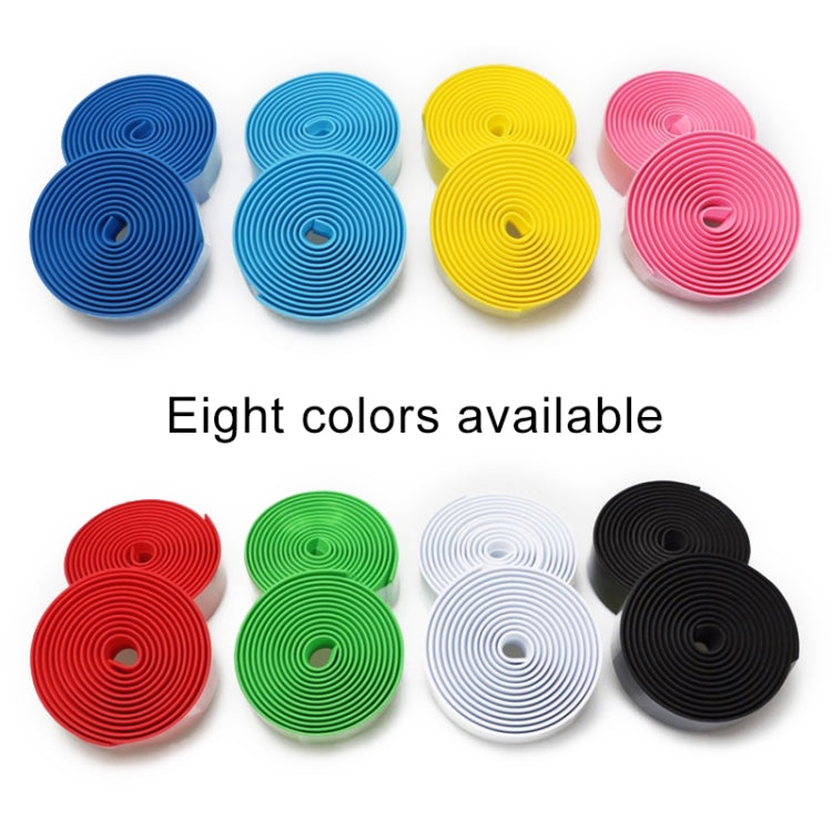 1 Pair Cycling Road Bike Sports Bicycle Cork Handlebar Tape Wrap + 2 Bar Plug, 2m White, 2m Yellow, 2m Black, 2m Pink, 2m Green, 2m Blue, 2m Red