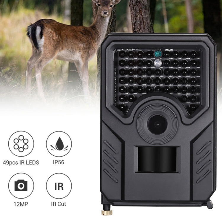 PR-200B 120 Degrees Wide Angle Lens IP56 Waterproof  12MP 1080P HD Infrared Hunting Trail Camera, Support TF Card, PIR Distance: 10-15m, PR200B